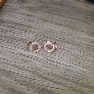 Circle Rose Gold Earrings